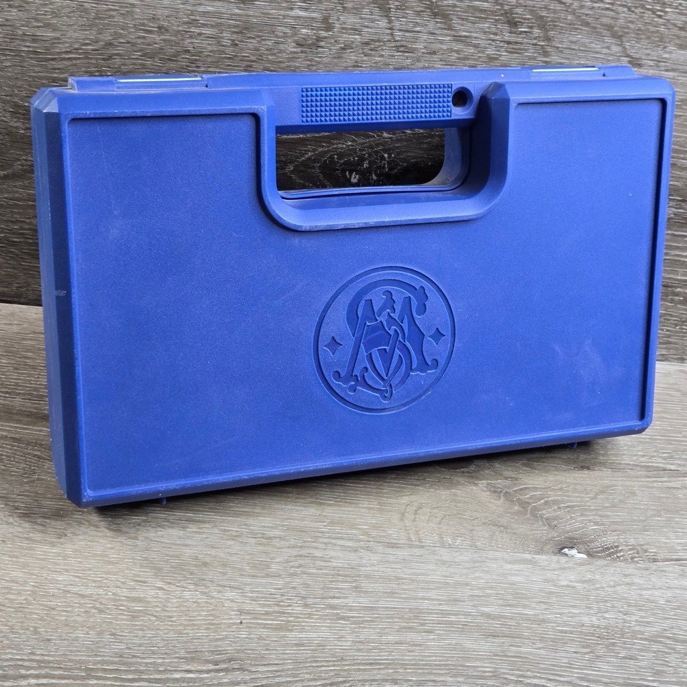 Smith & Wesson Hard Pistol Hard Snap Case Blue Plastic Foam Lining
